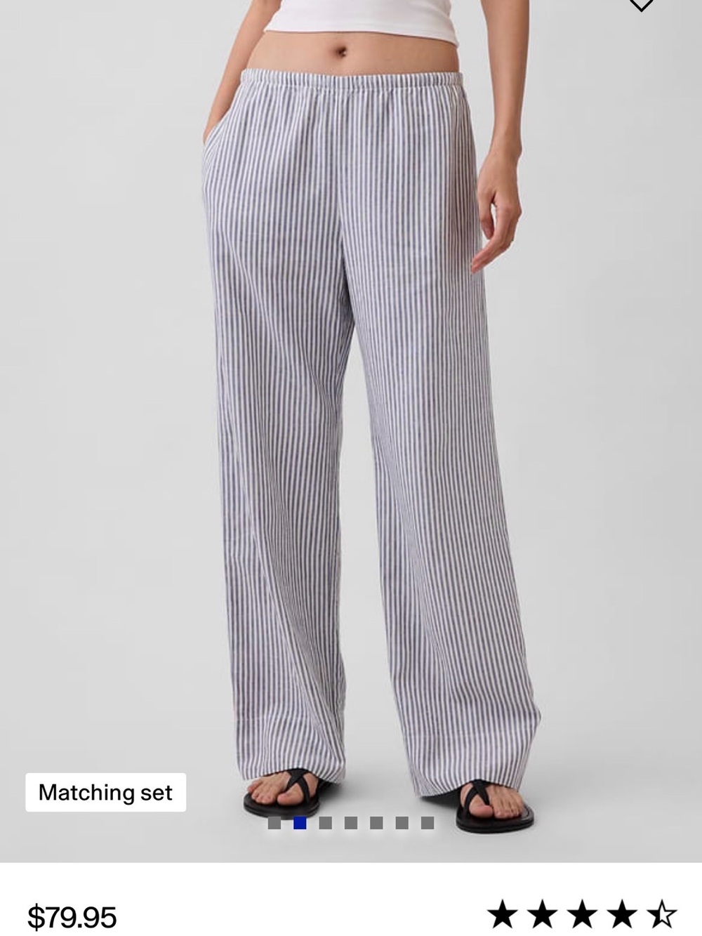 Gap Striped Linen Pants